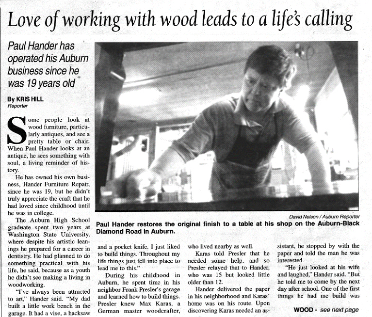 2003 Article, Hander Woodworking