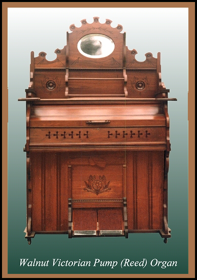 Walnut Victorian Pump Organ Hander Woodworking
