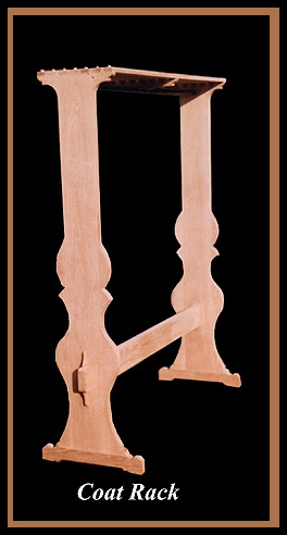 Oak Coat Rack Hander Woodworking