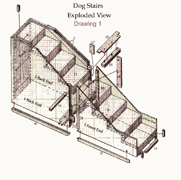  Dog Stairs, Hander Woodworking