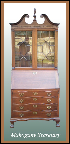 Reproduction Federal Period Secretary, Hander Woodworking