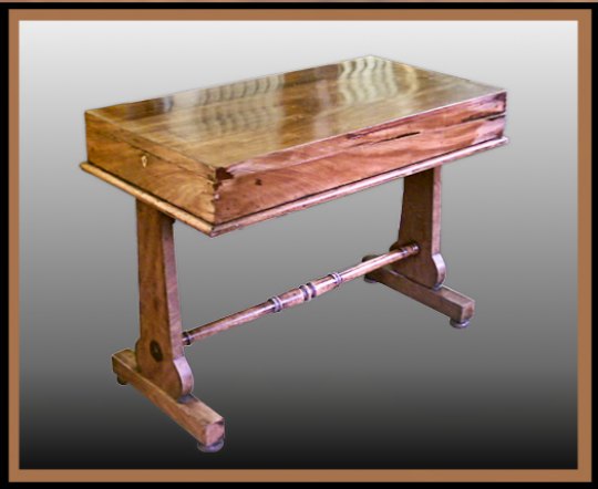 Cuban Mahogany Game Table, Hander Woodworking