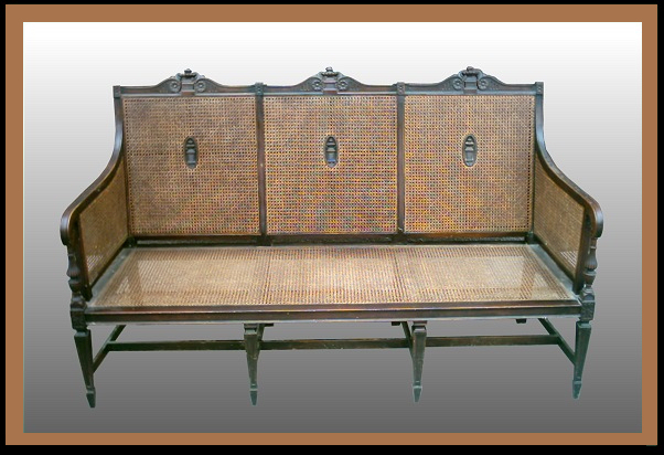 1920"s Federal Period Reproduction Settee, Hander Woodworking