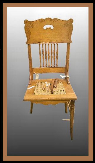 Oak Press Back Chair, Hander Woodworking