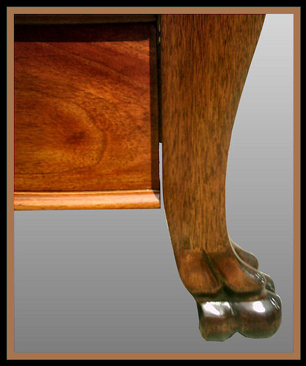 Mahogany Sleigh Bed, Hander Woodworking